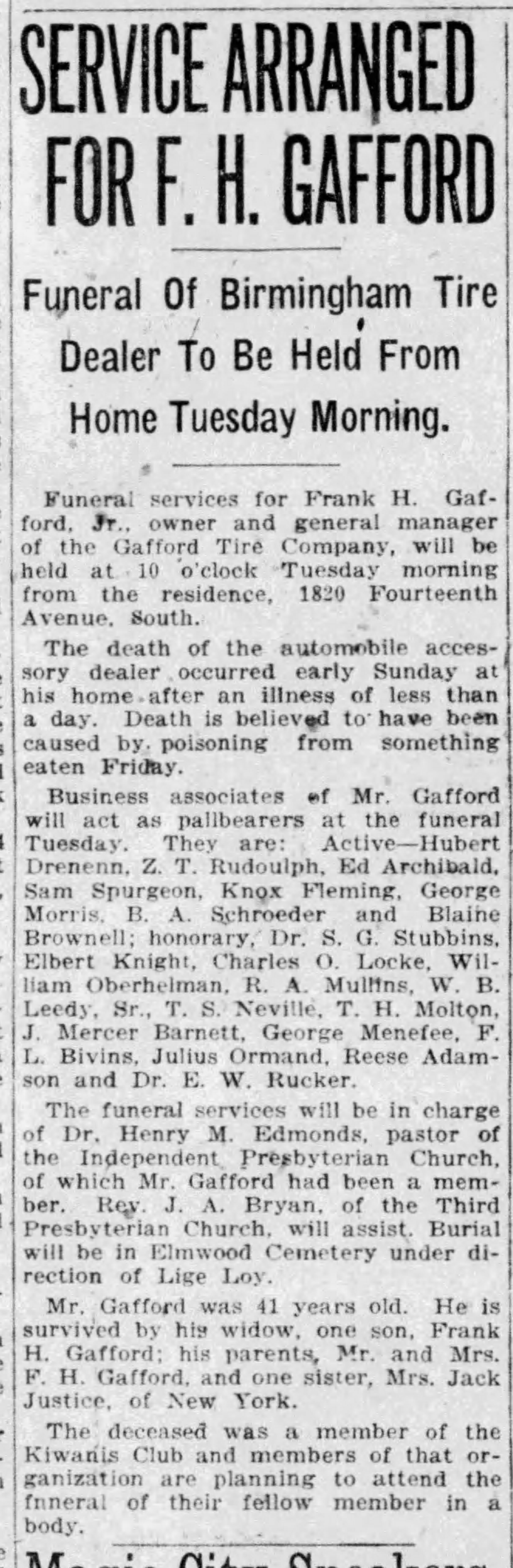 Frank H. Gafford, Jr. obituary